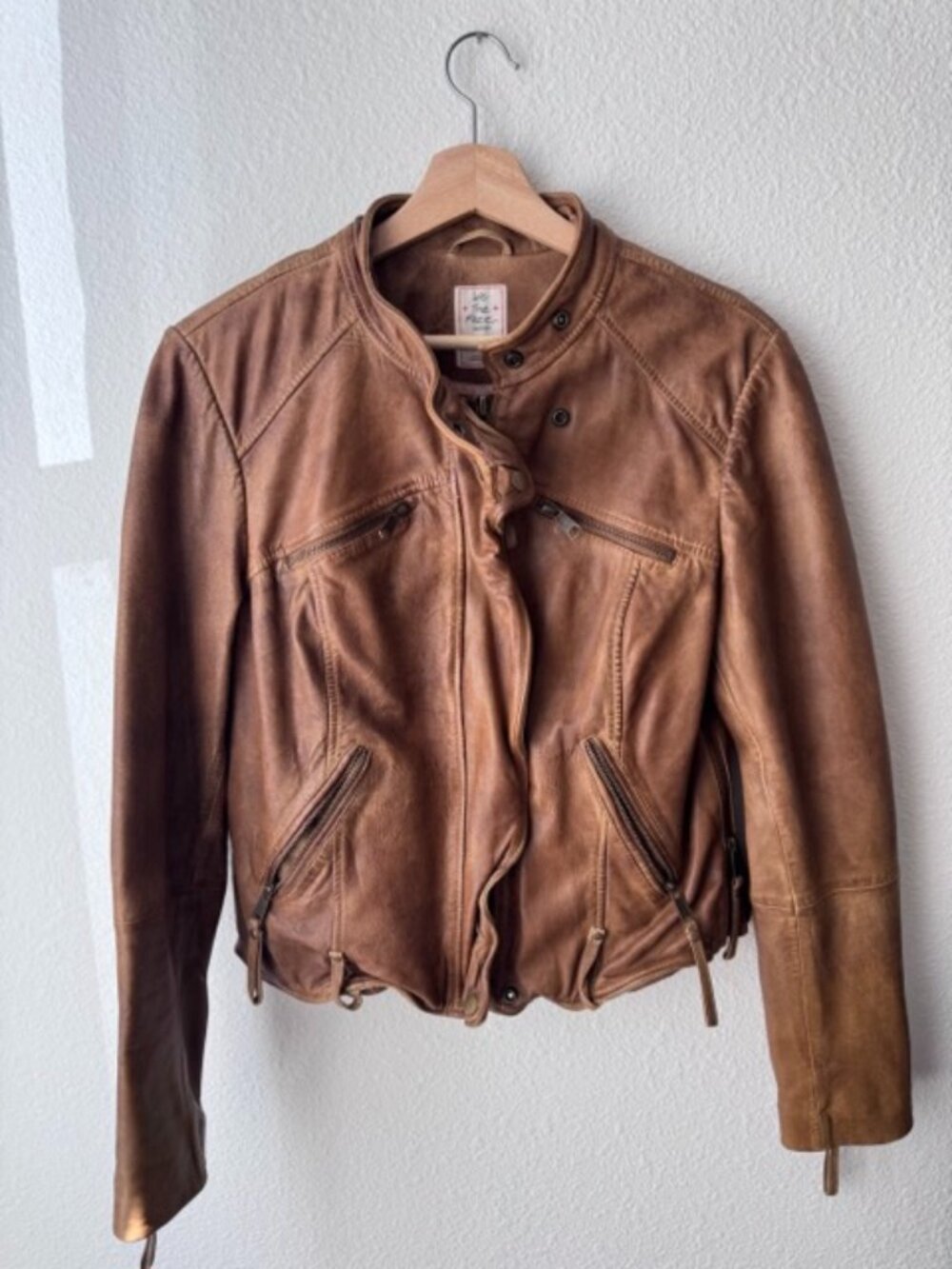 Free People Arrow Moto Leather Jacket